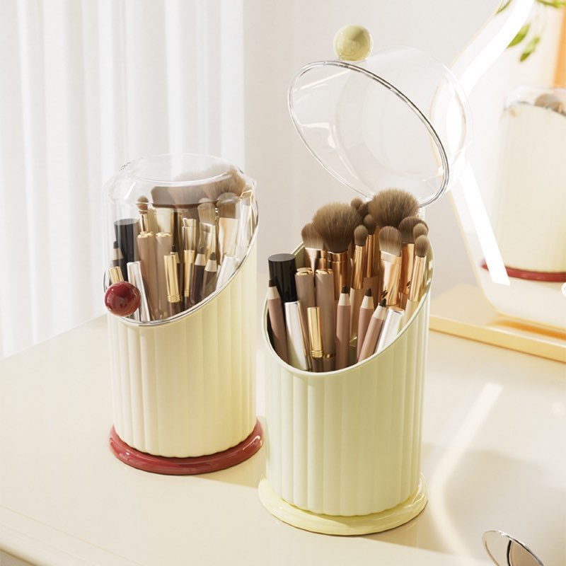 Makeup brush organizer box