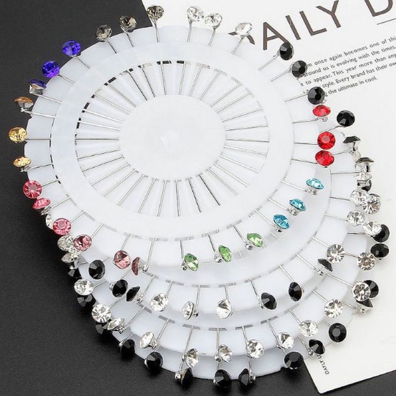 Crystal pear hijab pin (supplier B)