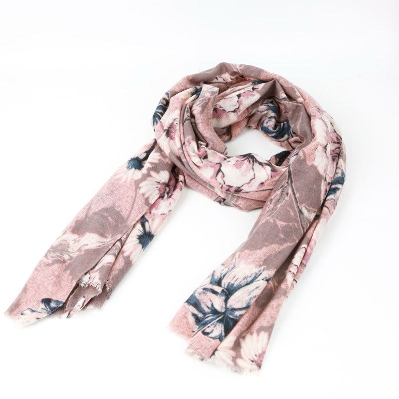 Cotton-linen sun scarf / beach shawl
