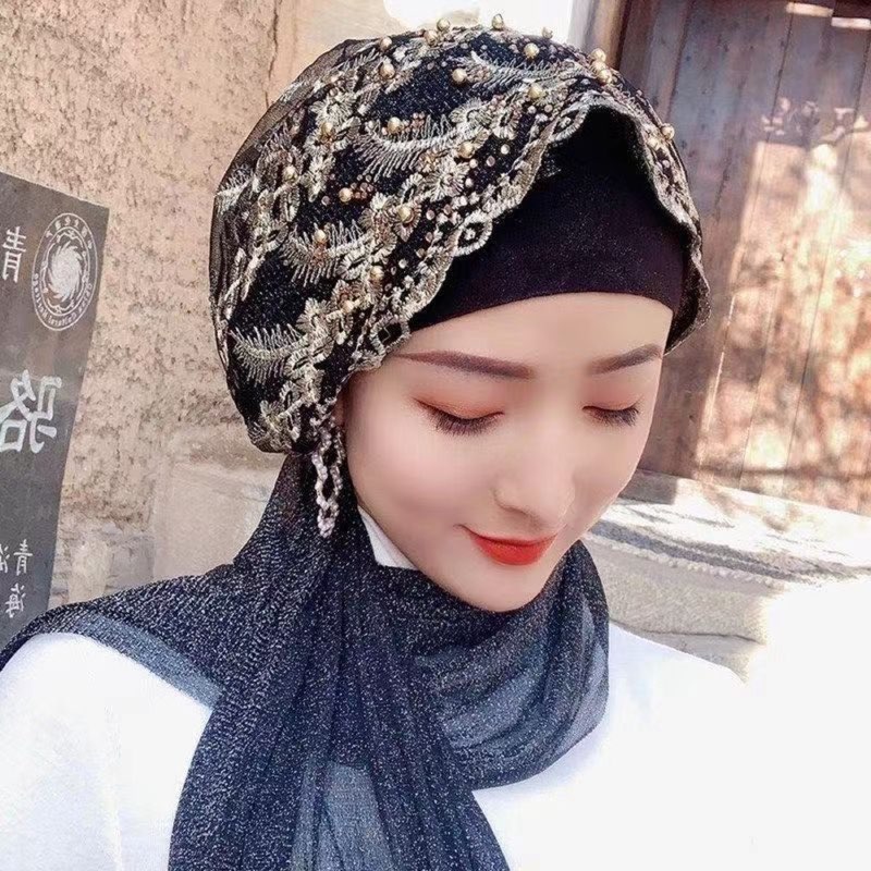 Muslim hooded hijab cap — ethnic style