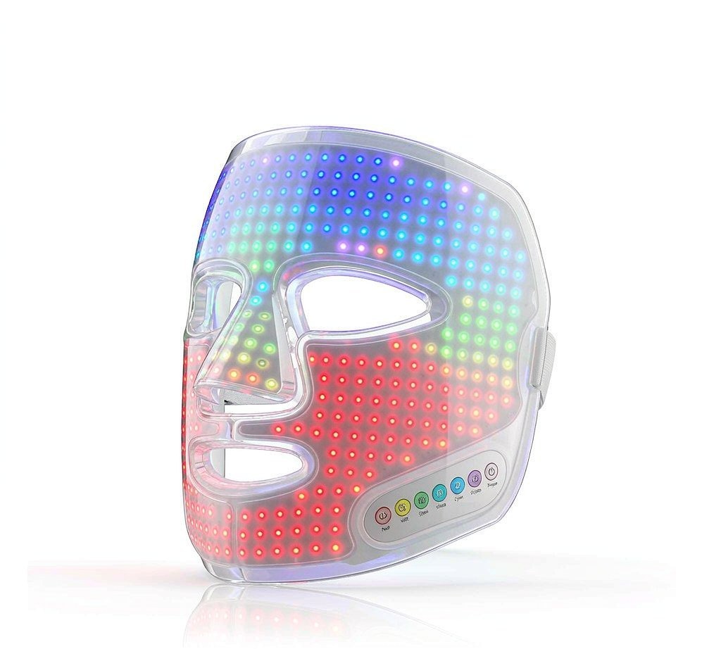 7-color LED light therapy face mask (silicone, USB rechargeable)