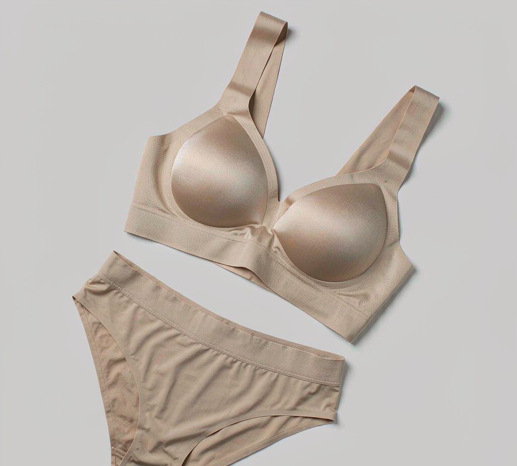 Plus-size full-coverage seamless bra & brief set (everyday comfort)