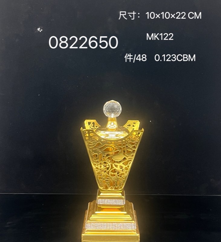 Gold alloy rhinestone incense burner